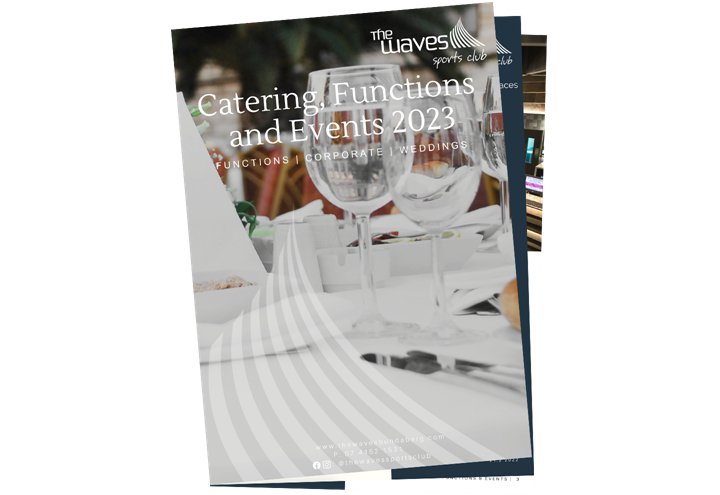 Catering document spread illustration