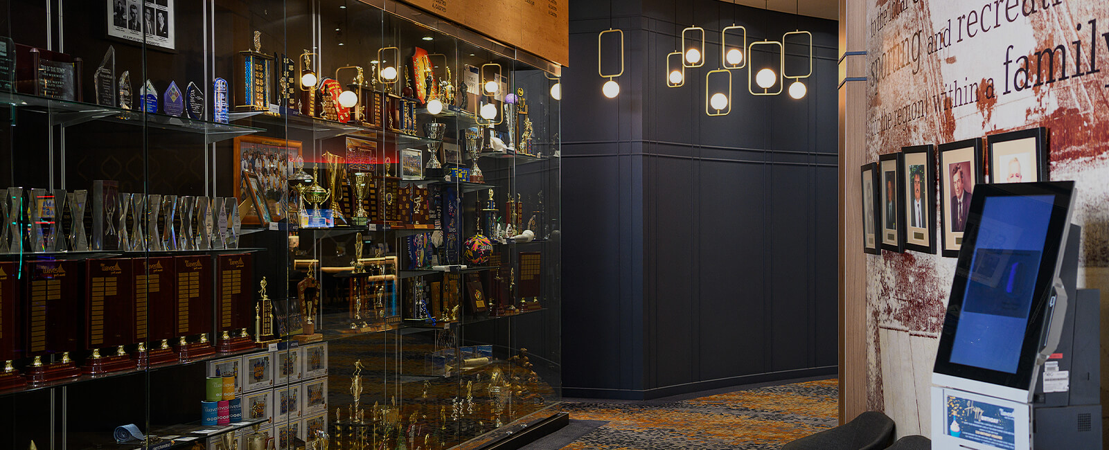 Wide shot of entry way into The Waves