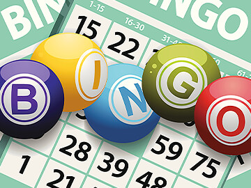 Bingo spelled across multiple balls in graphic