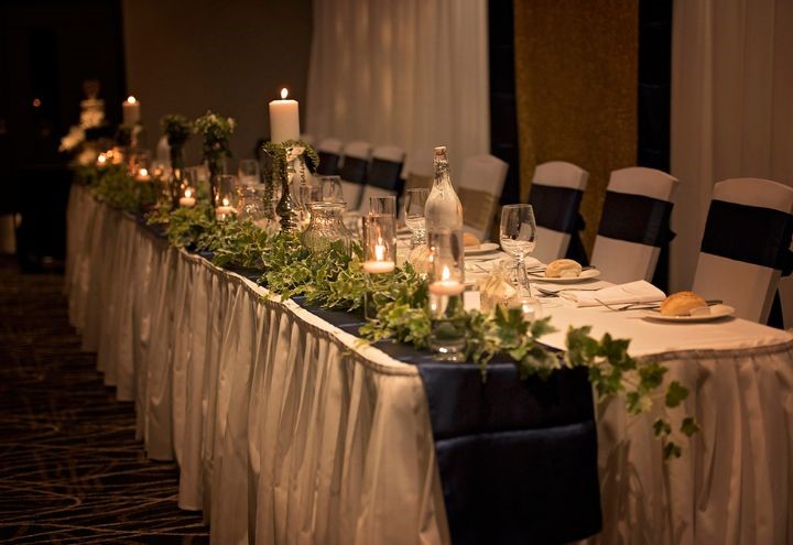 Close up of table setting wedding 