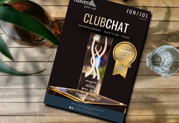 Cover of latest ClubChat magazine from The Waves