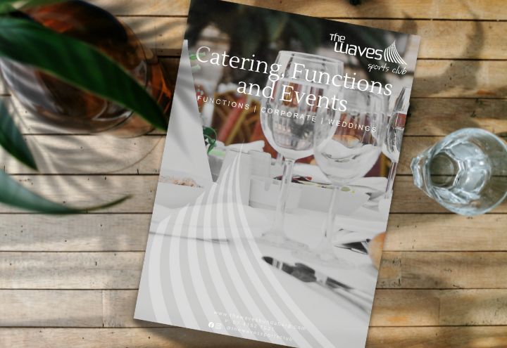 Catering document spread illustration