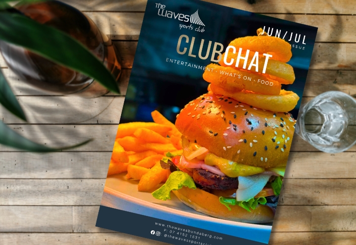 Cover of latest ClubChat magazine from The Waves