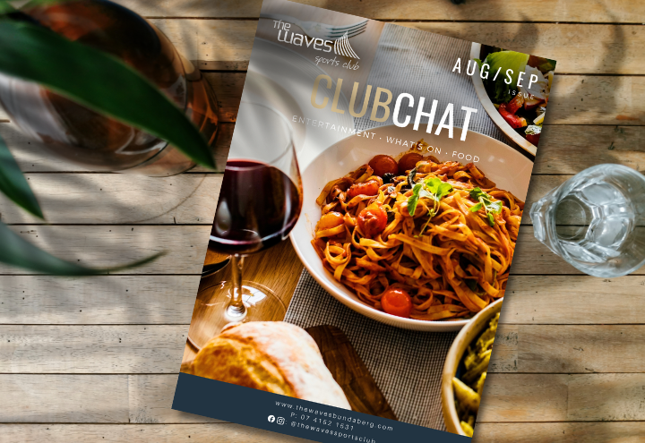 Cover of latest ClubChat magazine from The Waves